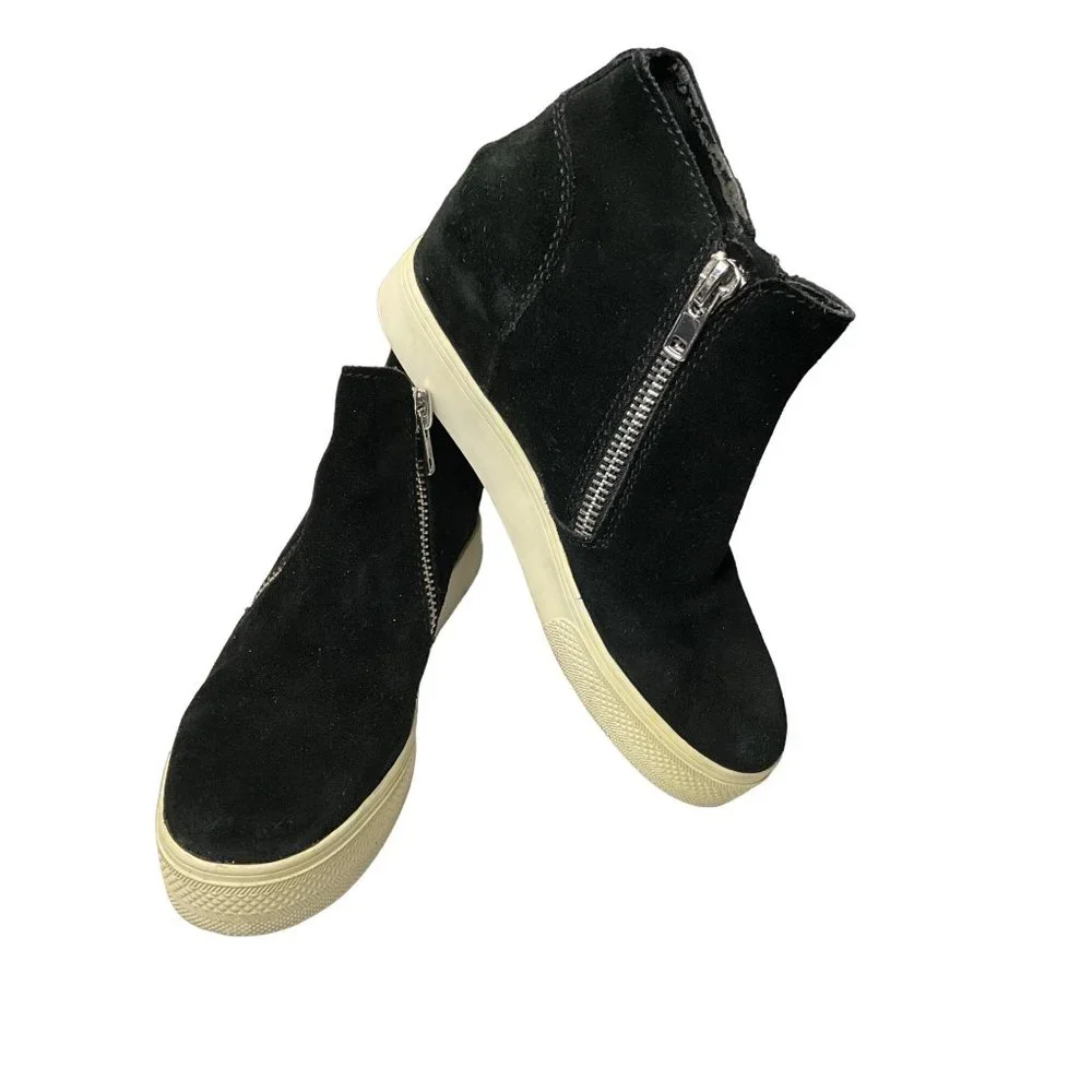 Steve Madden Black Ankle Boots double‎ zipper